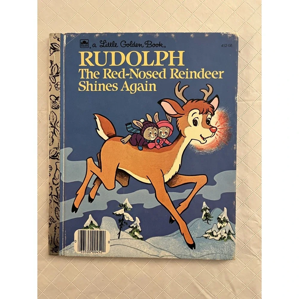 Vintage Little Golden Books Xmas Stories Rudolph‎ Jingle Bells Santas Toy Shop